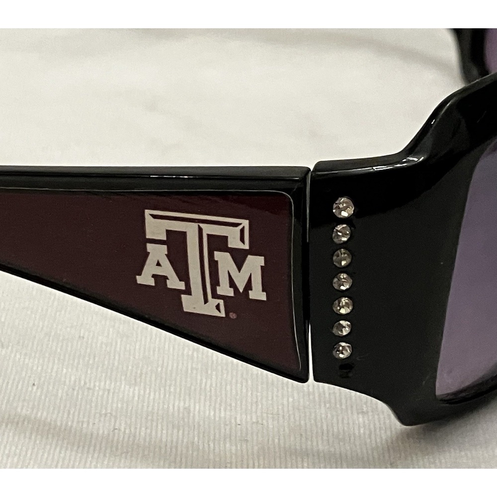 Texas A&M Aggies Rhinestones Black Sunglasses Heart Texas Gig ‘Em College Merch